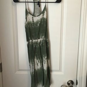 Green tie dyed dress